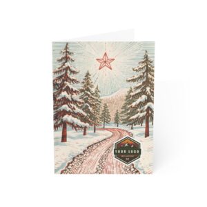 Holiday Cards - Vintage Line Art Christmas