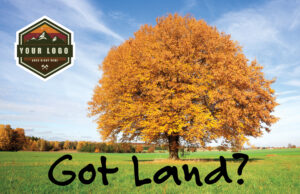Got Land? Get new land listings with these semi-custom postcards for land sales.