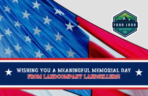 Memorial day postcards for land sellers