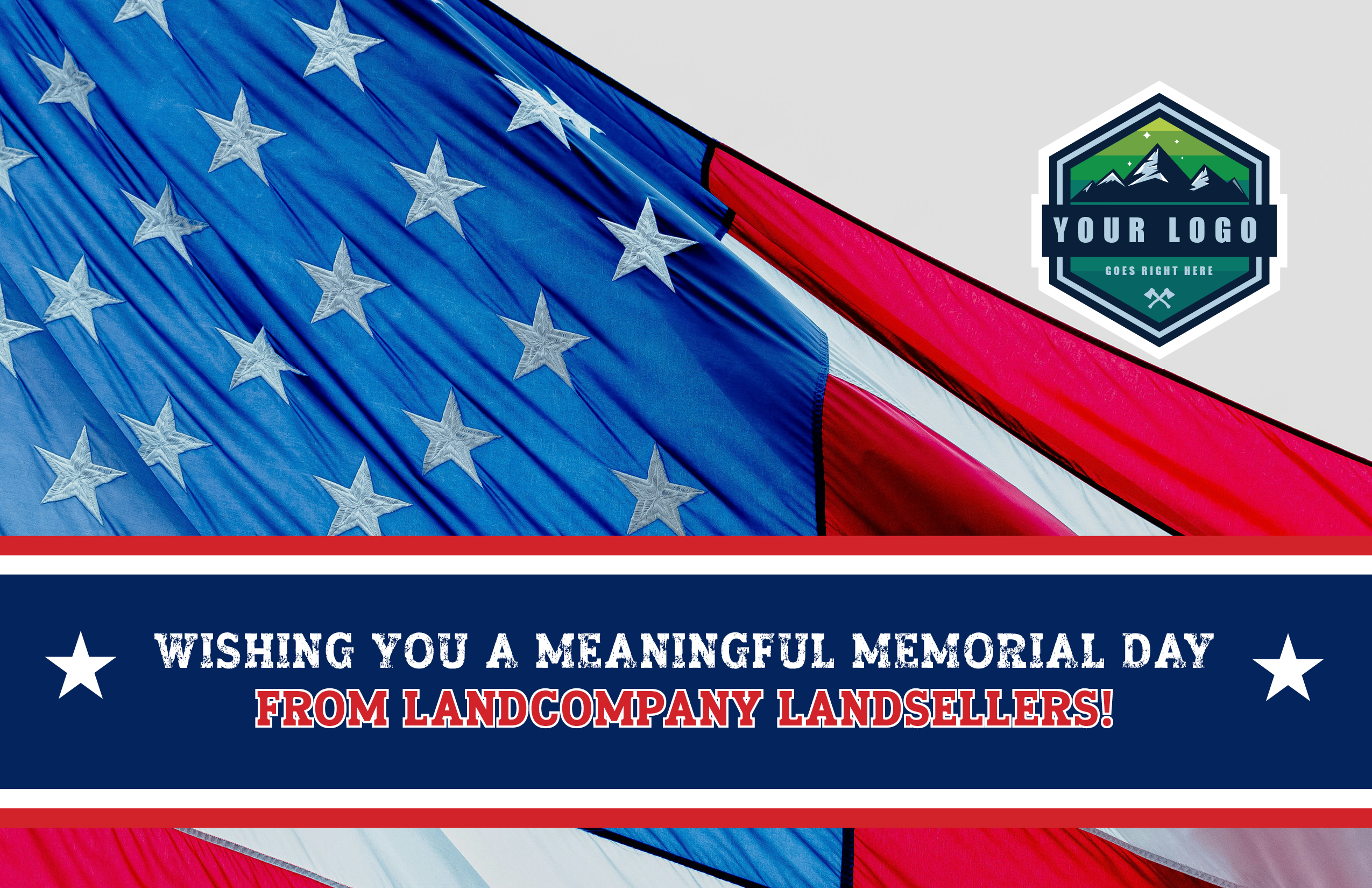 Memorial day postcards for land sellers