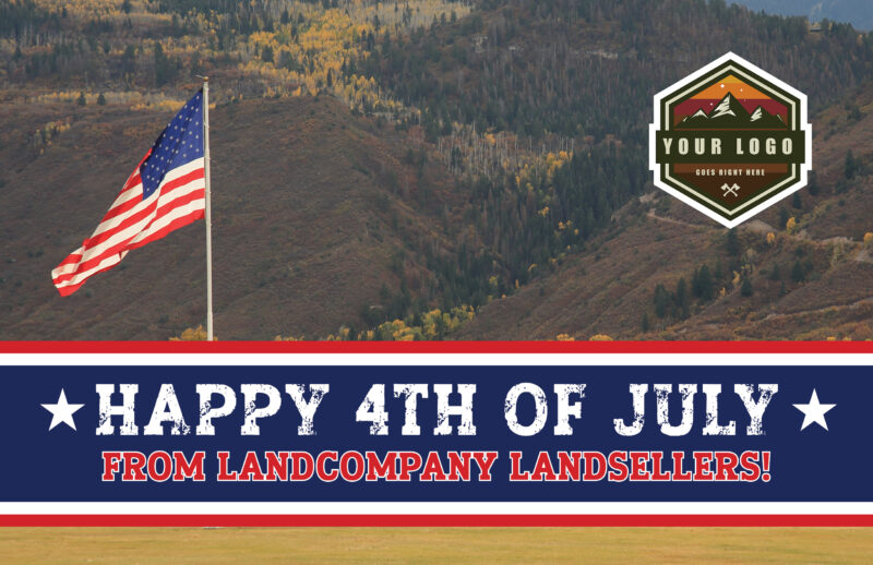 Cattle Grazing with Flag