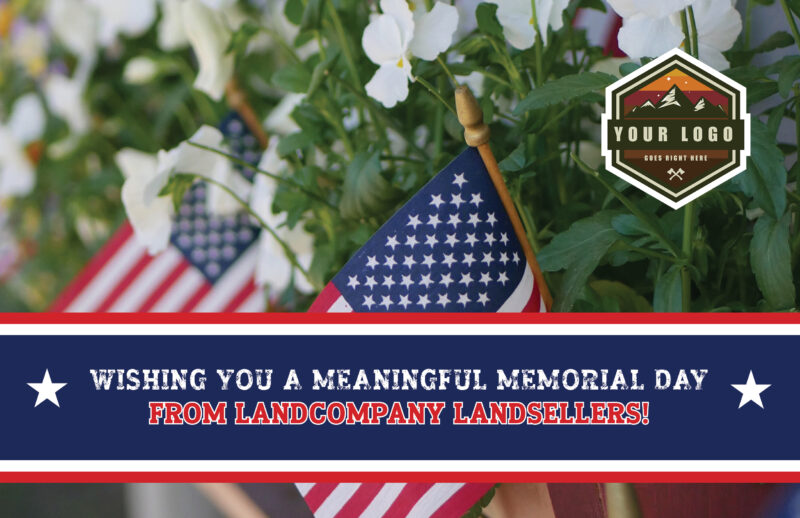 Flag with white flowers