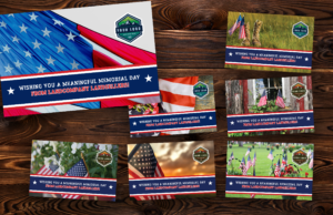 Memorial Day marketing postcards for land sellers
