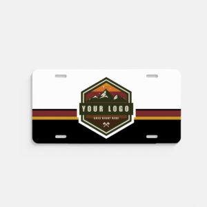 License Plates for Land Sales - Black & White Horizontal Design - example 1