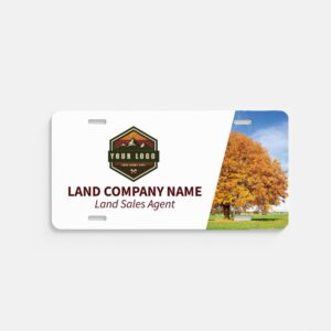 License Plates for Land Sales - Diagonal Image Design