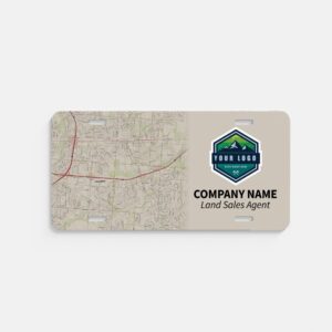 Your Location Topo Map License Plates for Land Sellers