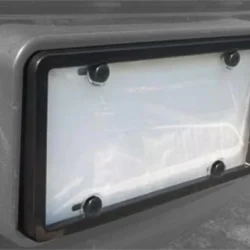 License Plate ToughShield Kit includes anti-theft locking fasteners (metric & standard), protective caps, and UV stabilizer for added longevity and security.