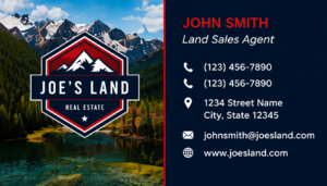 Joes Demo Land Co Business Card 1